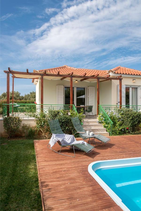 Venus Villa With Private Pool, 2Min To The Beach Finikounta Exteriör bild